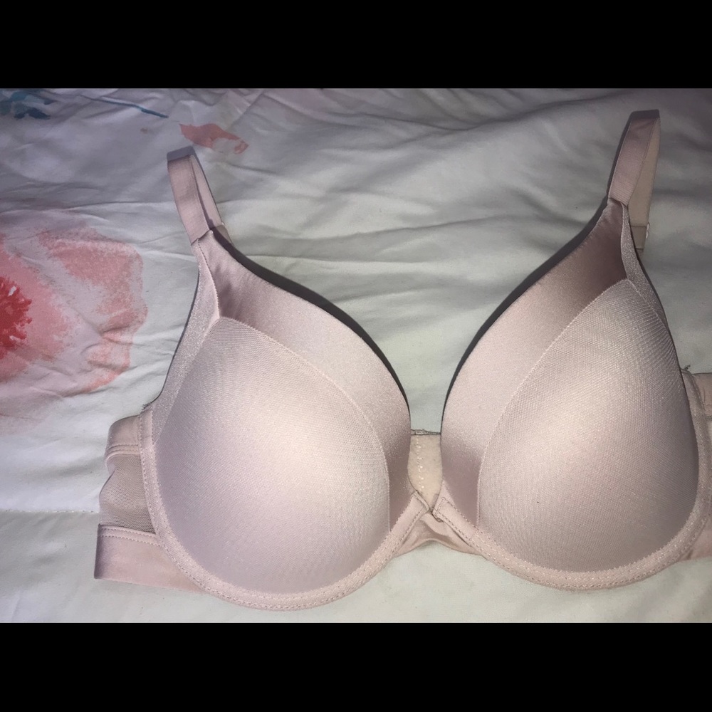 Baby pink silk bra